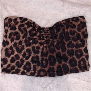 Pretty little thing leopard print tube top